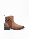 BOTINES CUERO CON ELÁSTICO DE PIEL