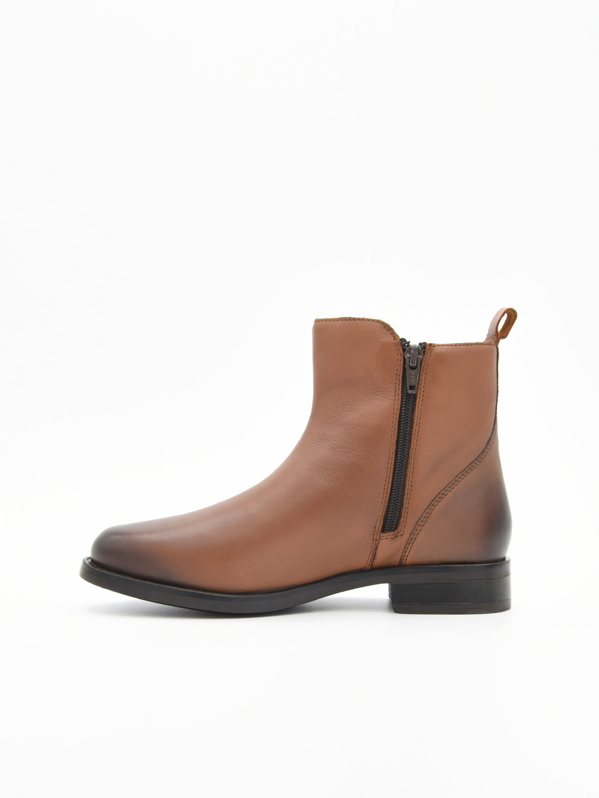 BOTINES CUERO CON ELÁSTICO DE PIEL