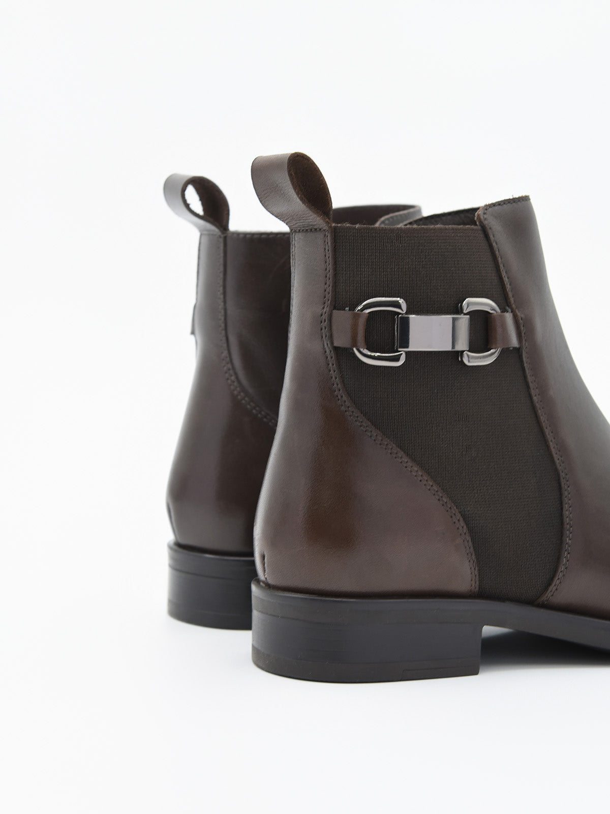 BOTINES CUERO CON ELÁSTICO DE PIEL