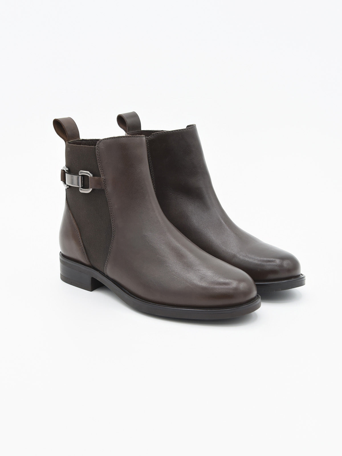 BOTINES CUERO CON ELÁSTICO DE PIEL