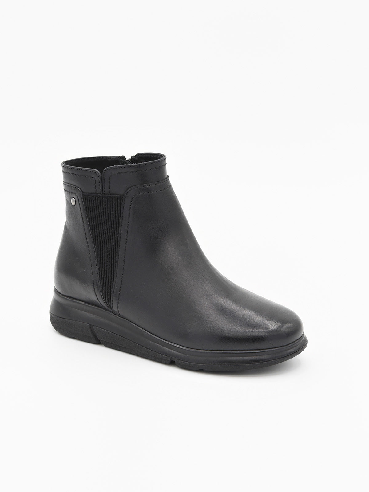 BOTINES NEGROS CON ELÁSTICO LATERAL