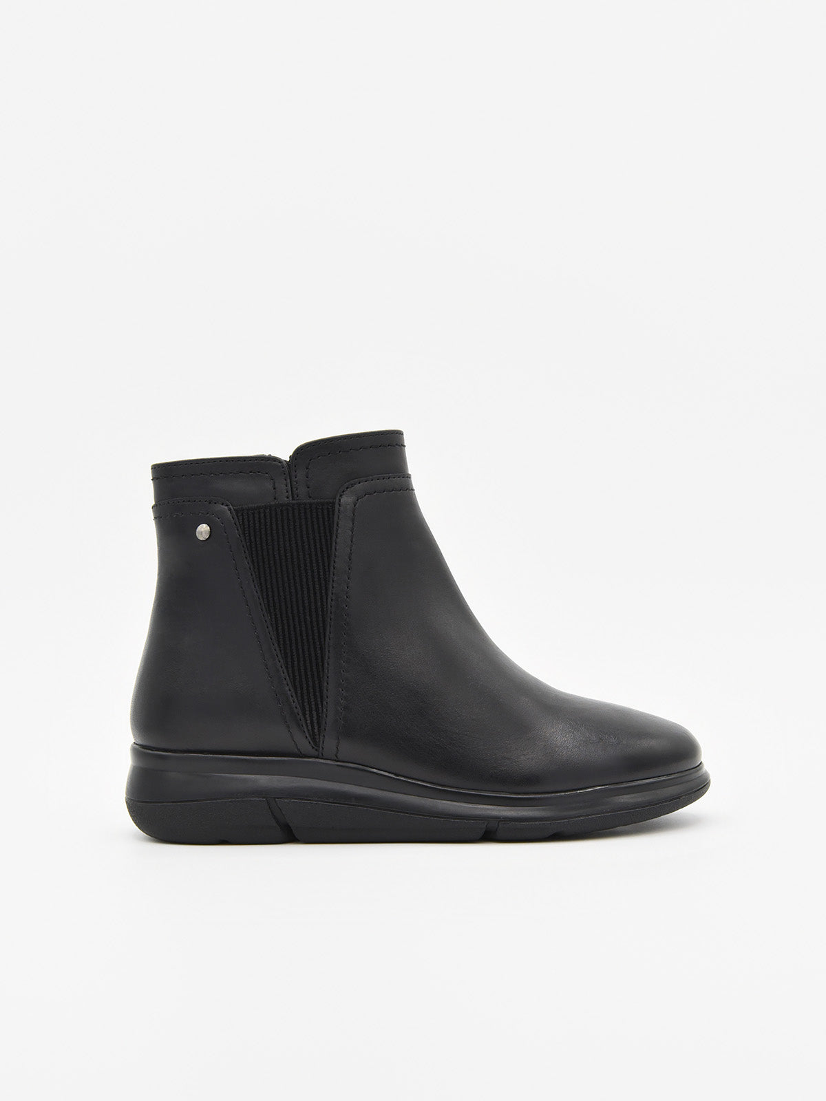 BOTINES NEGROS CON ELÁSTICO LATERAL