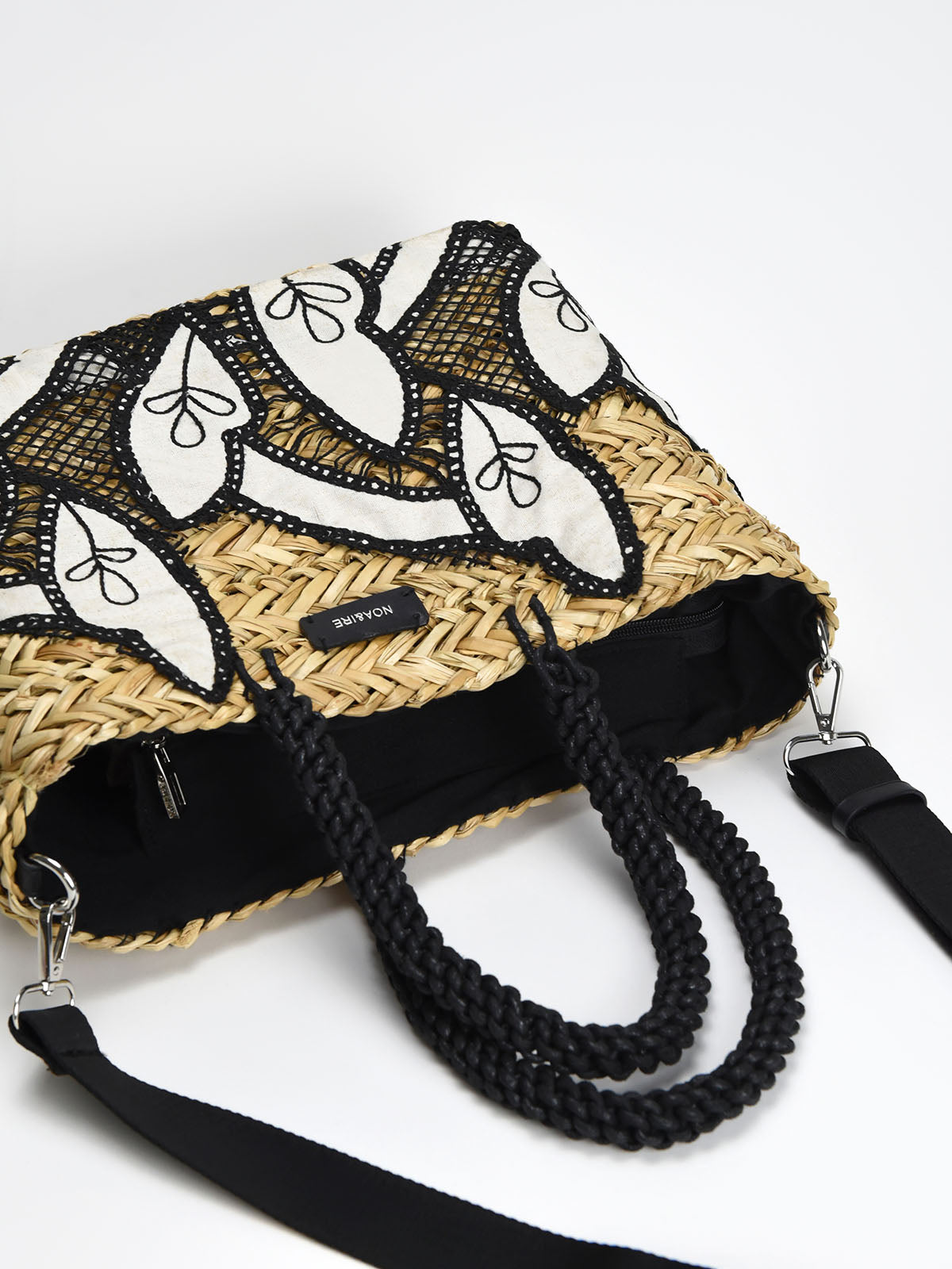 Bolso rafia bordado