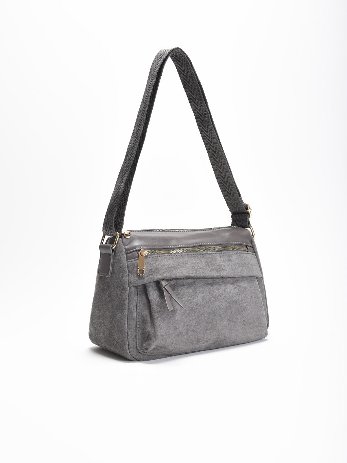 Bolso bandolera gris mujer