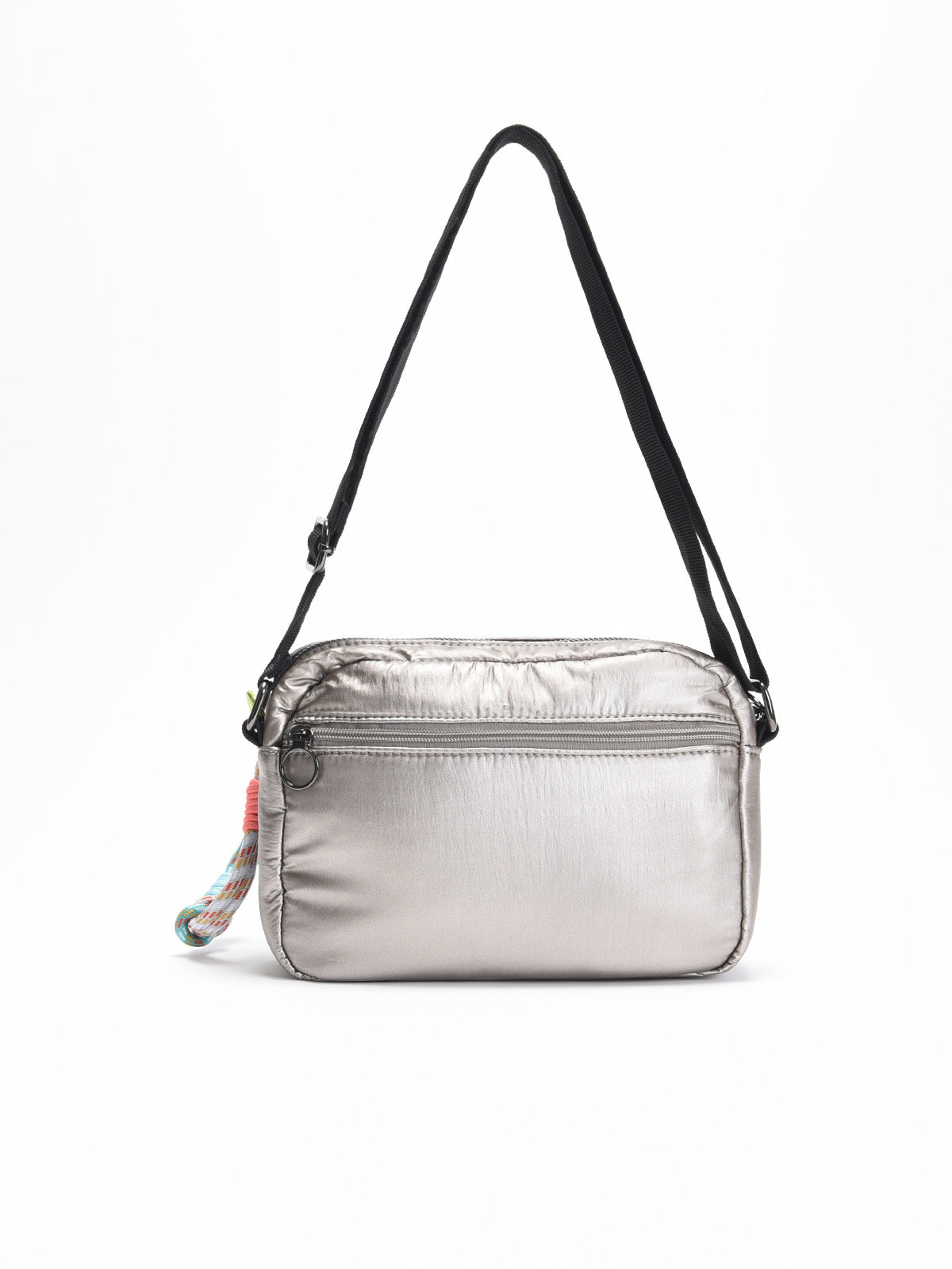 Bolso bandolera acolchado plomo