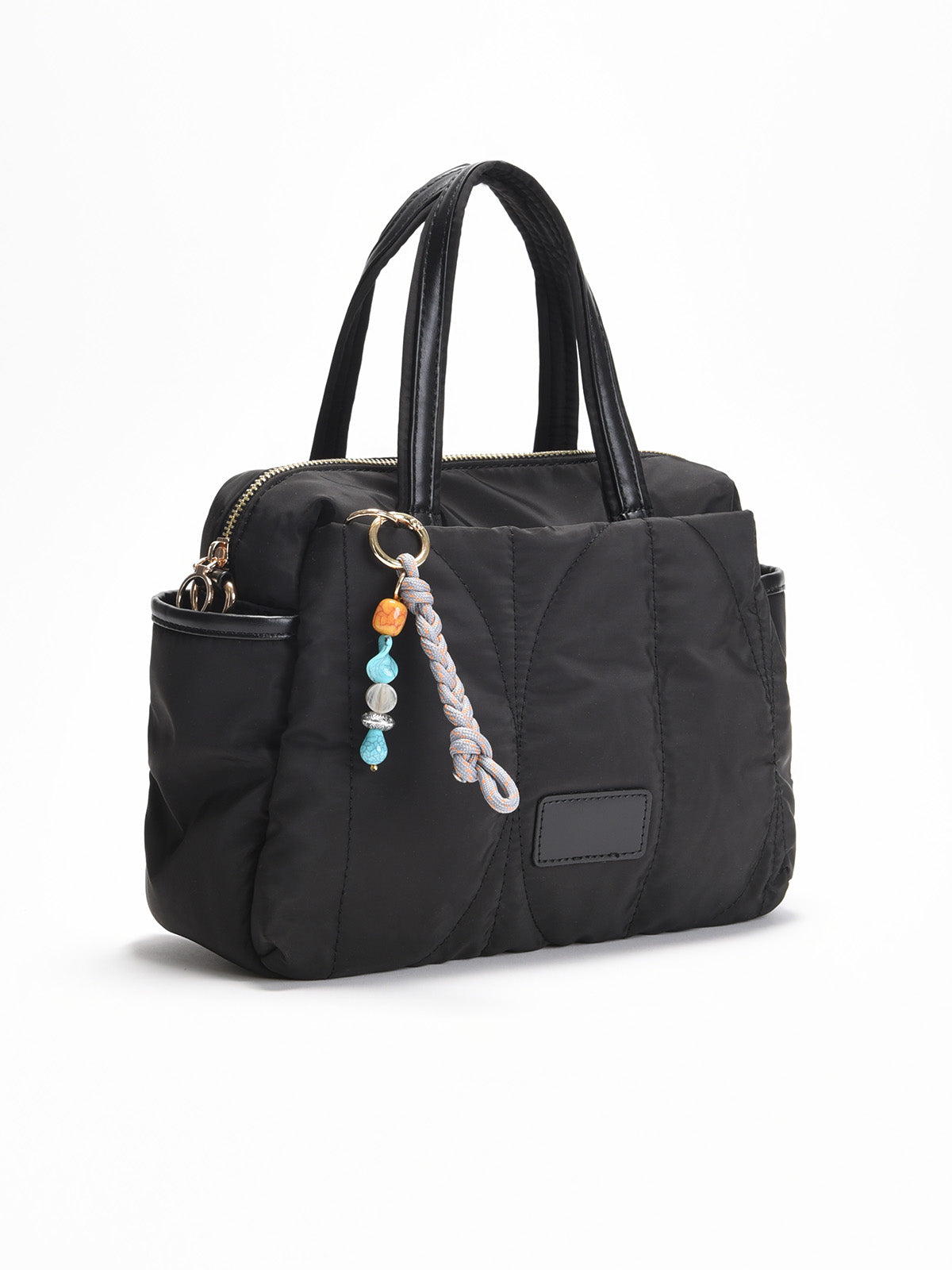 Bolso negro acolchado pequeño