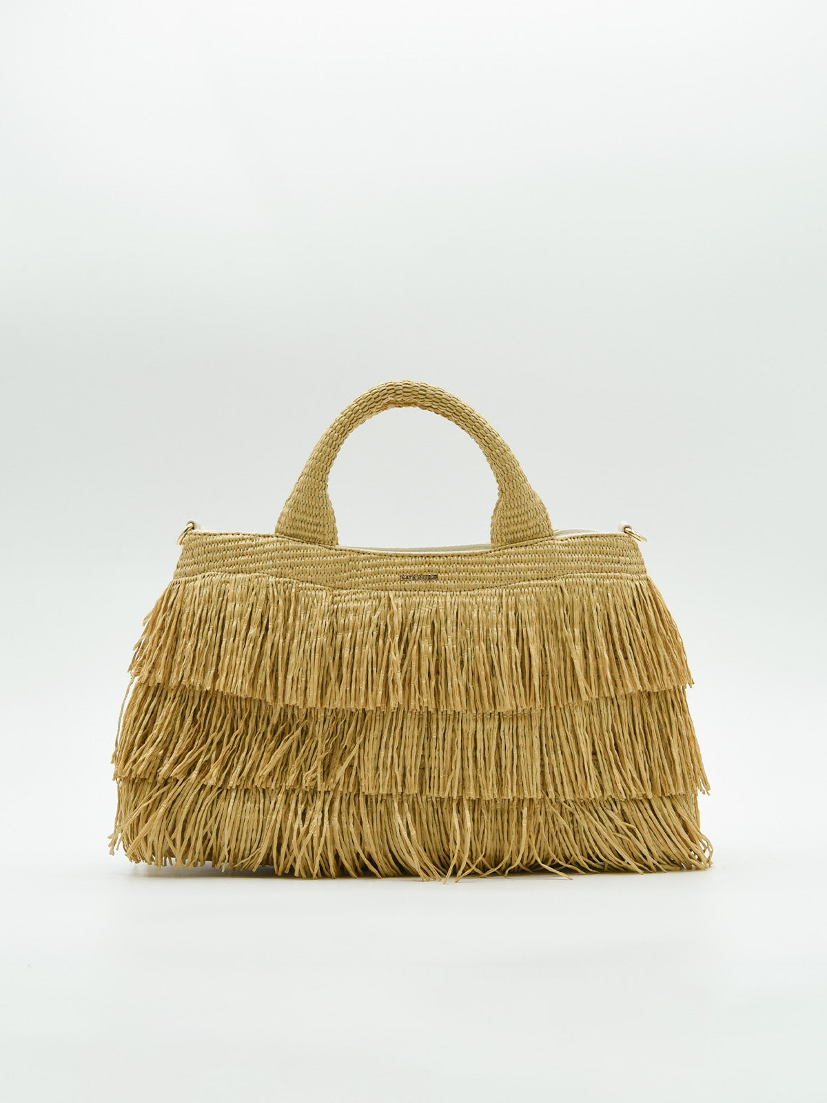 Bolso Rafia Flecos Grande