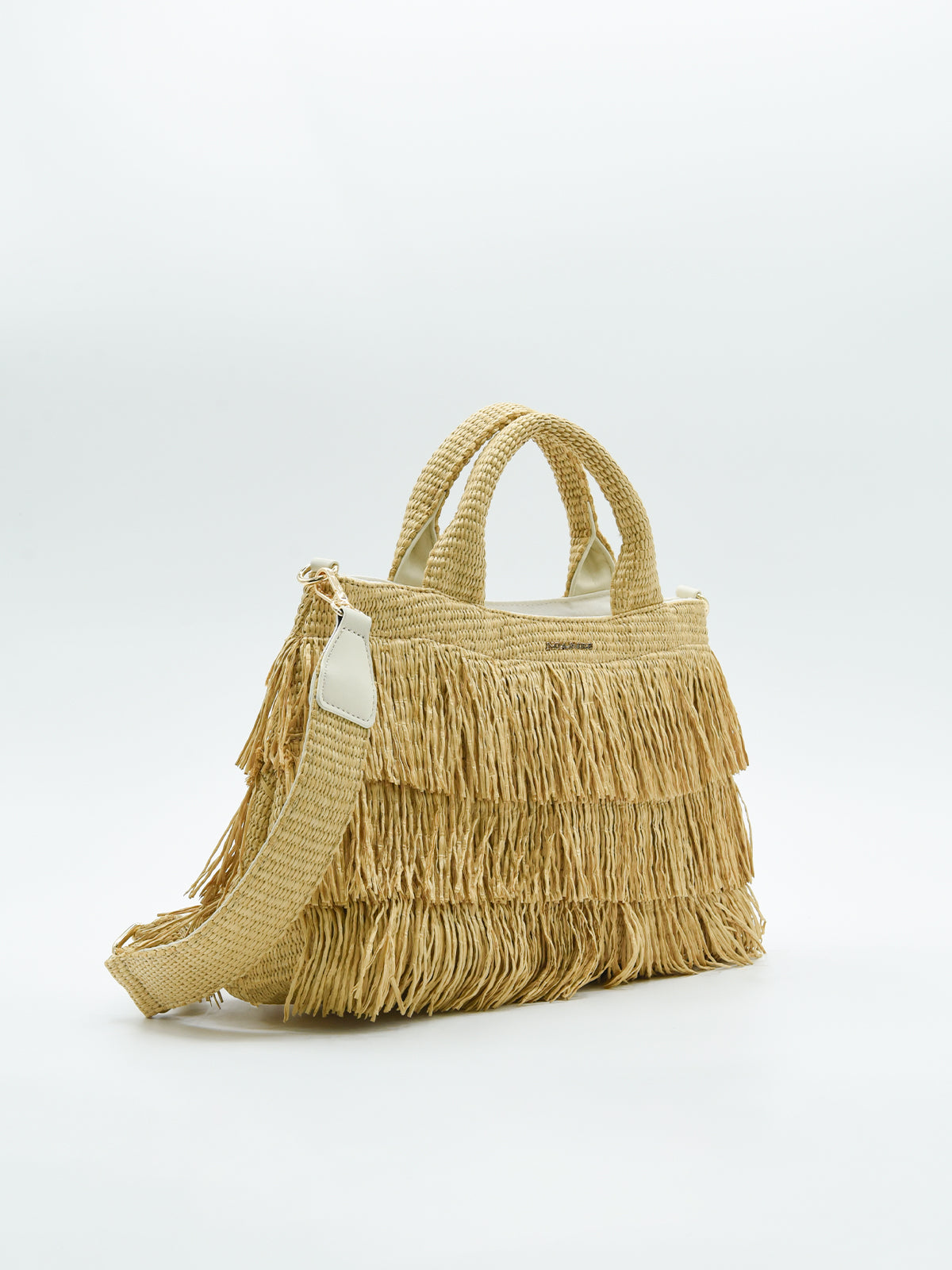 Bolso Rafia Flecos Grande