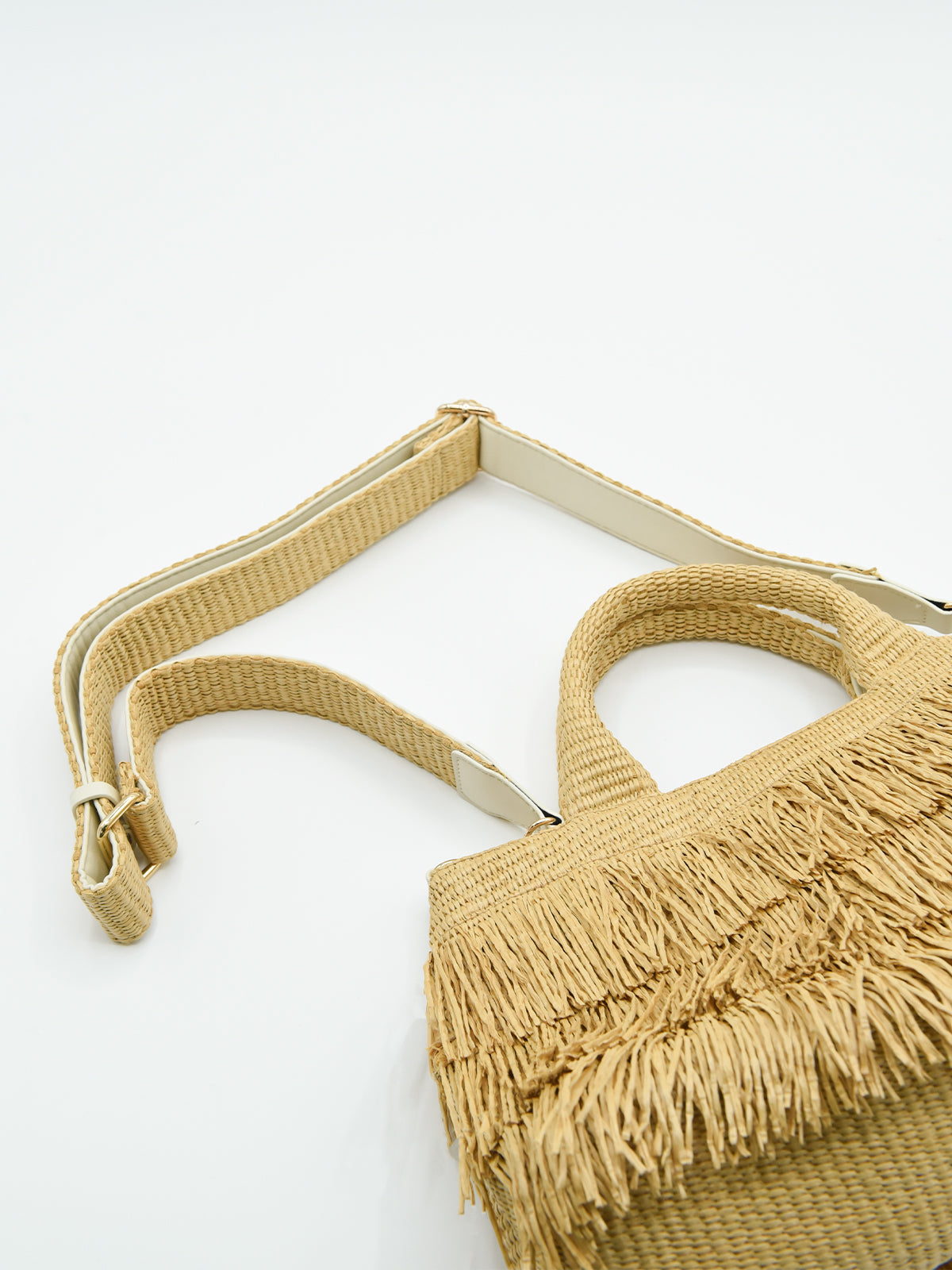 Bolso Rafia Flecos Grande