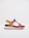 SANDALIA DEPORTIVA AMARILLO Y FUCSIA